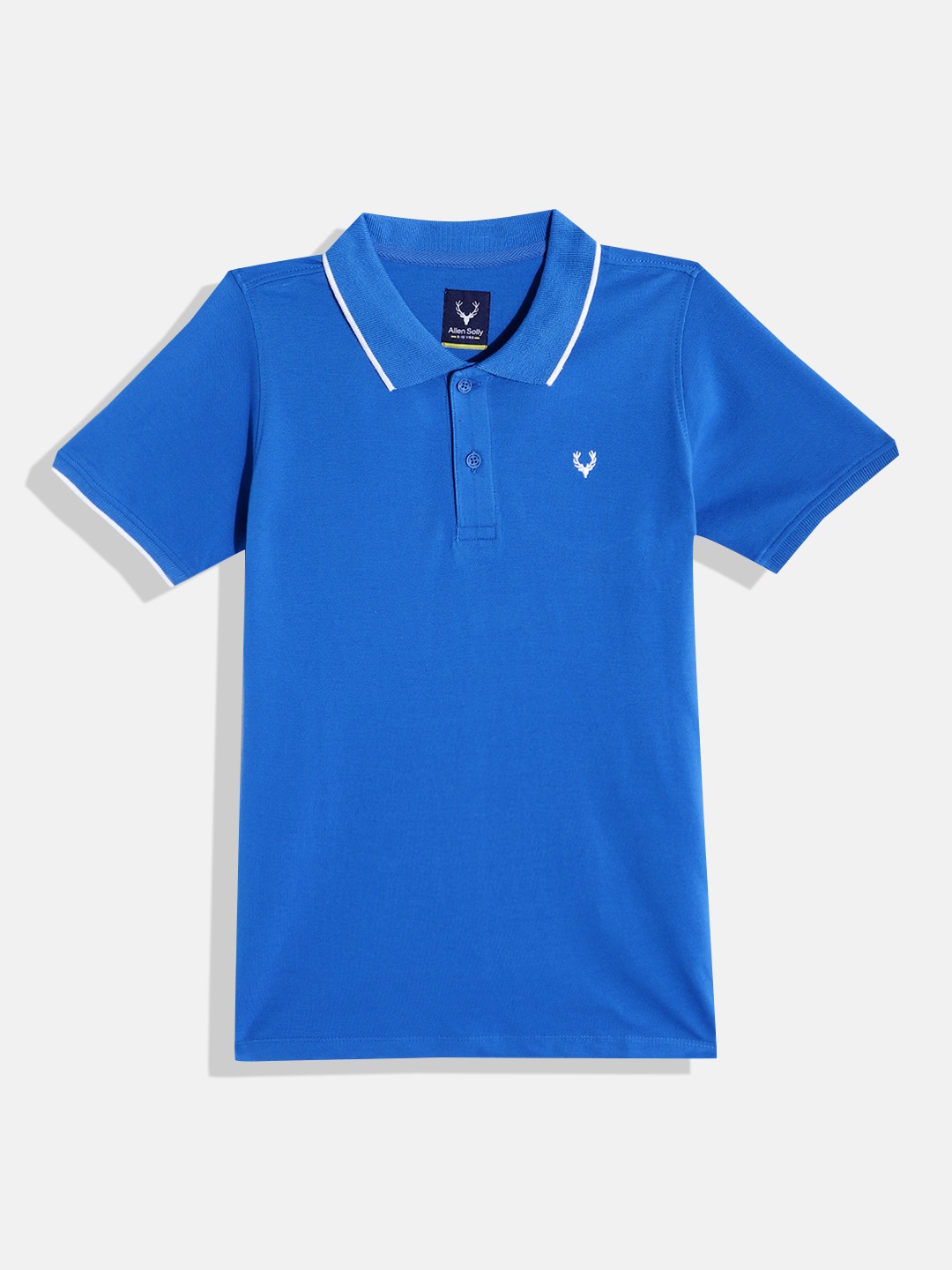 

Allen Solly Junior Boys Polo Collar Pure Cotton T-shirt, Blue