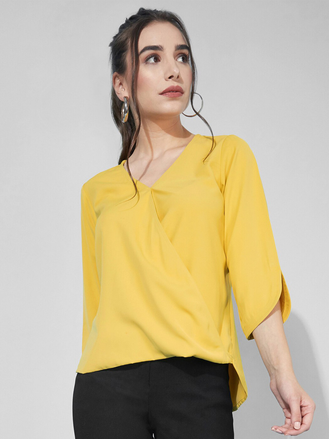 

Selvia V-Neck Top, Yellow