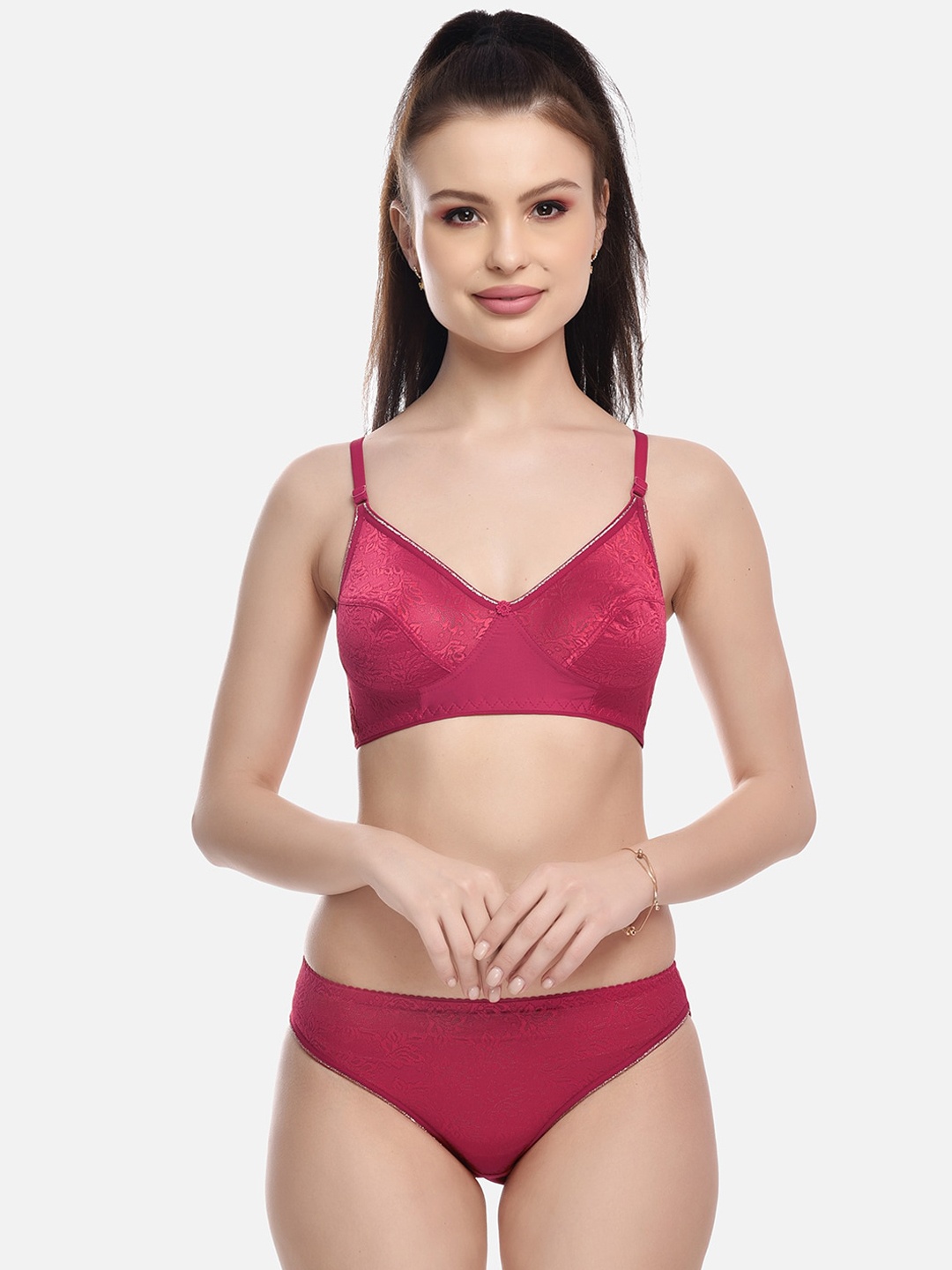 

FIMS Floral Printed Lingerie Set, Pink