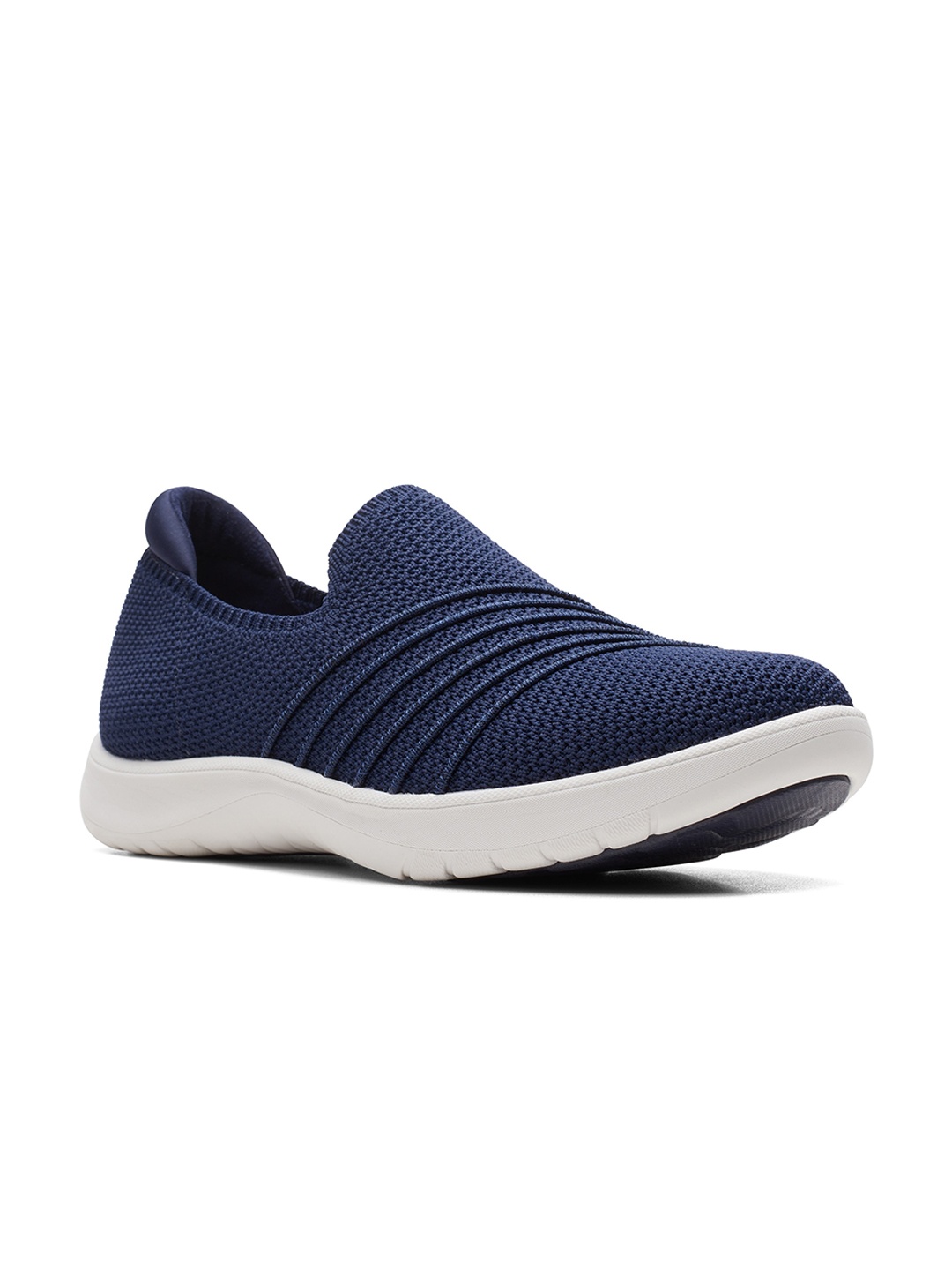 

Clarks Women Woven Design Lightweight Slip-On Sneakers, Navy blue