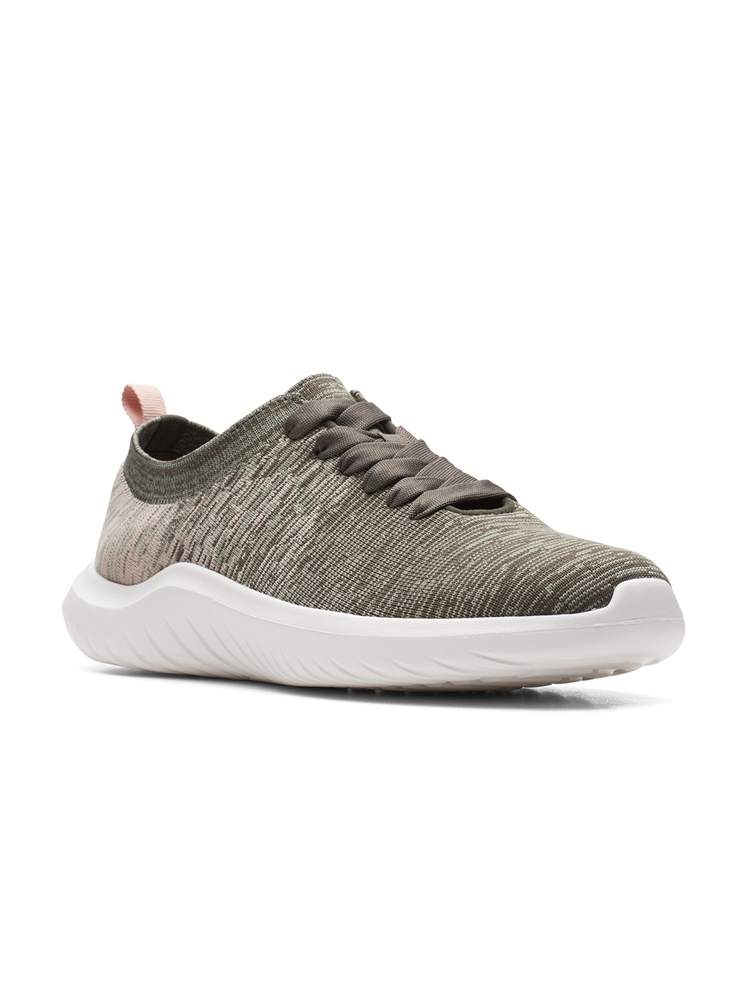 

Clarks Women Woven Design Lightweight Sneakers, Green
