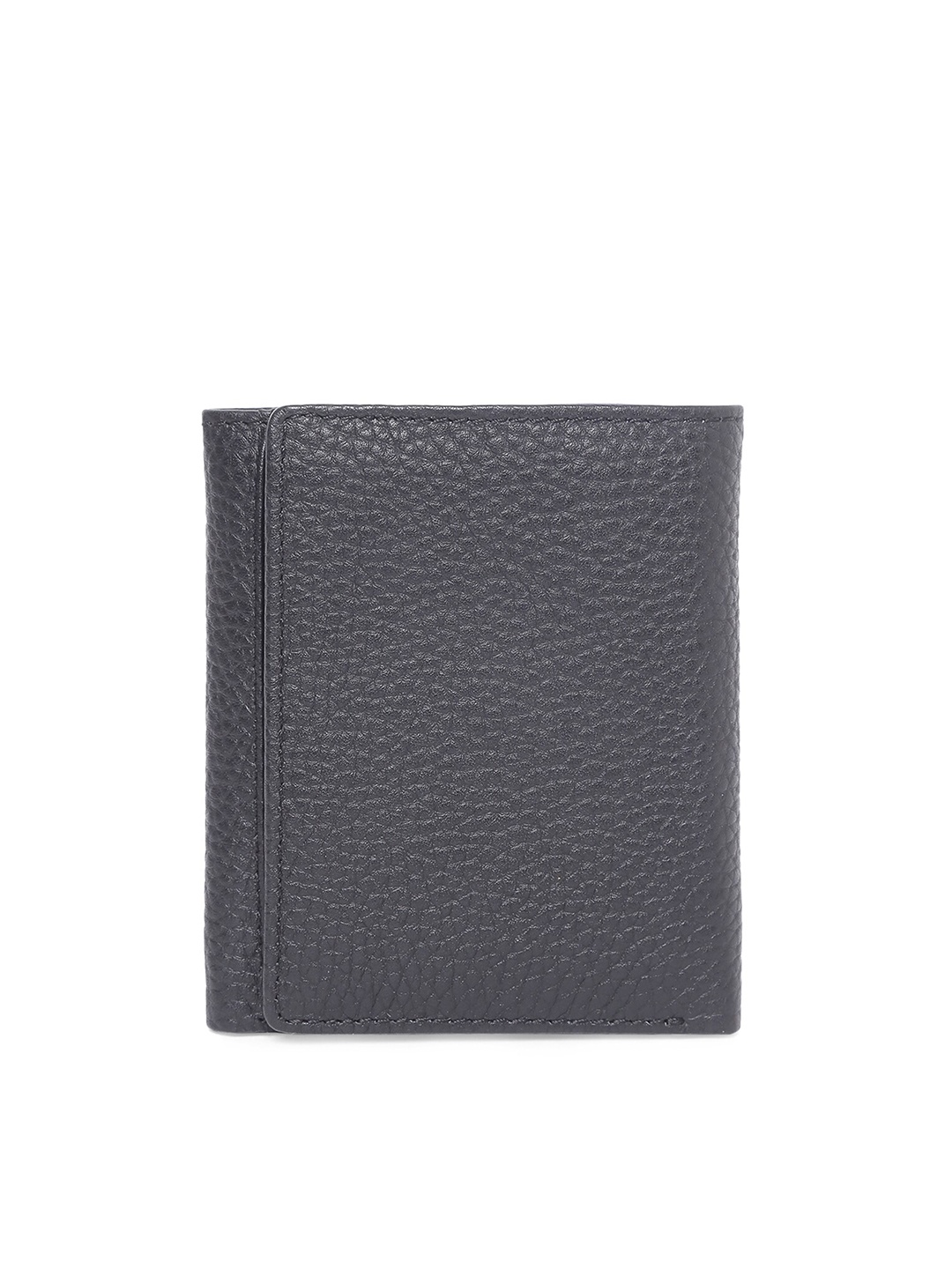 

TOM LANG LONDON Textured Leather Three Fold Wallet, Black