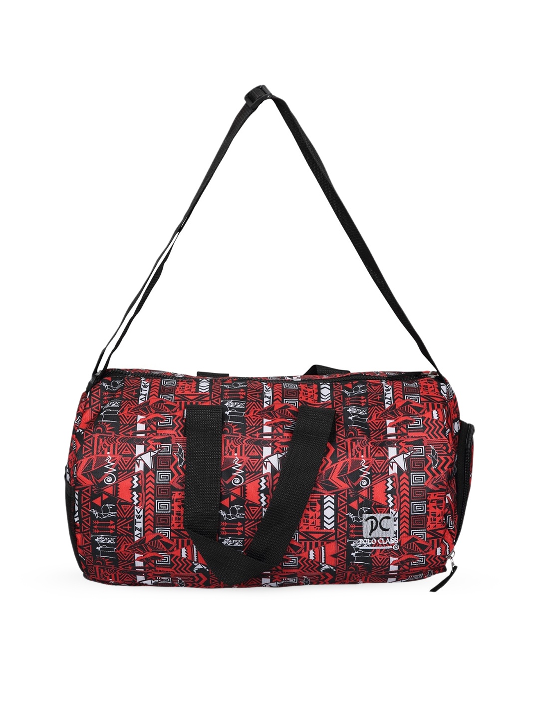 

Polo Class Printed Adjustable Strap Duffle Bag, Red