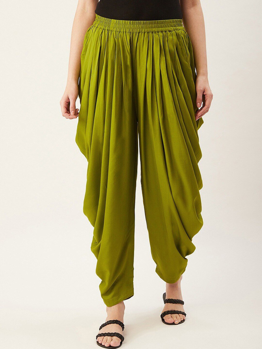

fabGLOBAL Women Loose-Fit Patiala, Green