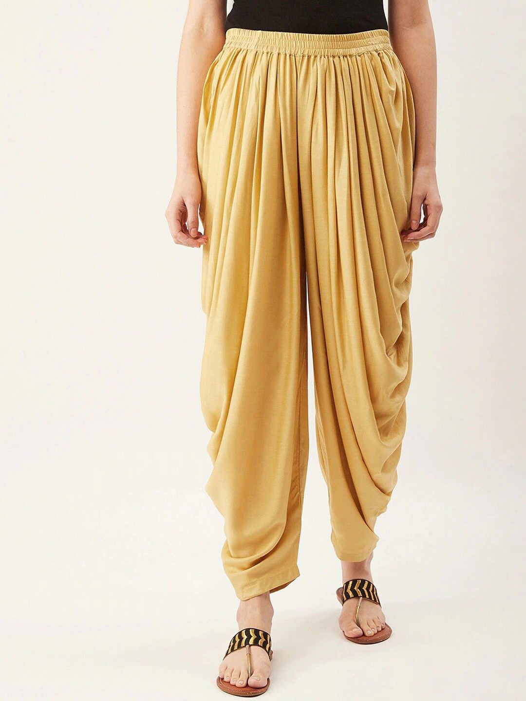 

fabGLOBAL Women Loose-Fit Dhoti Pants, Beige