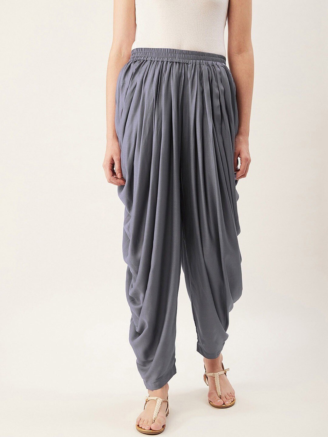 

fabGLOBAL Women Loose-Fit Dhoti Pants, Grey