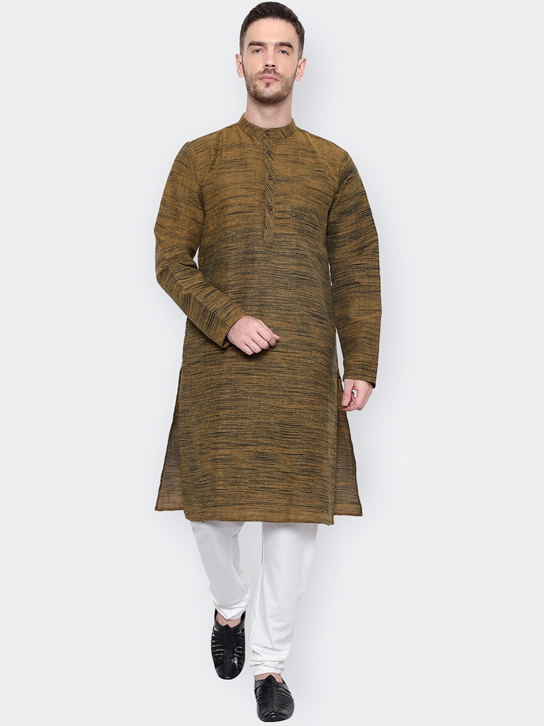 Latest Chikan Garments Regular Straight Kurta, Mustard