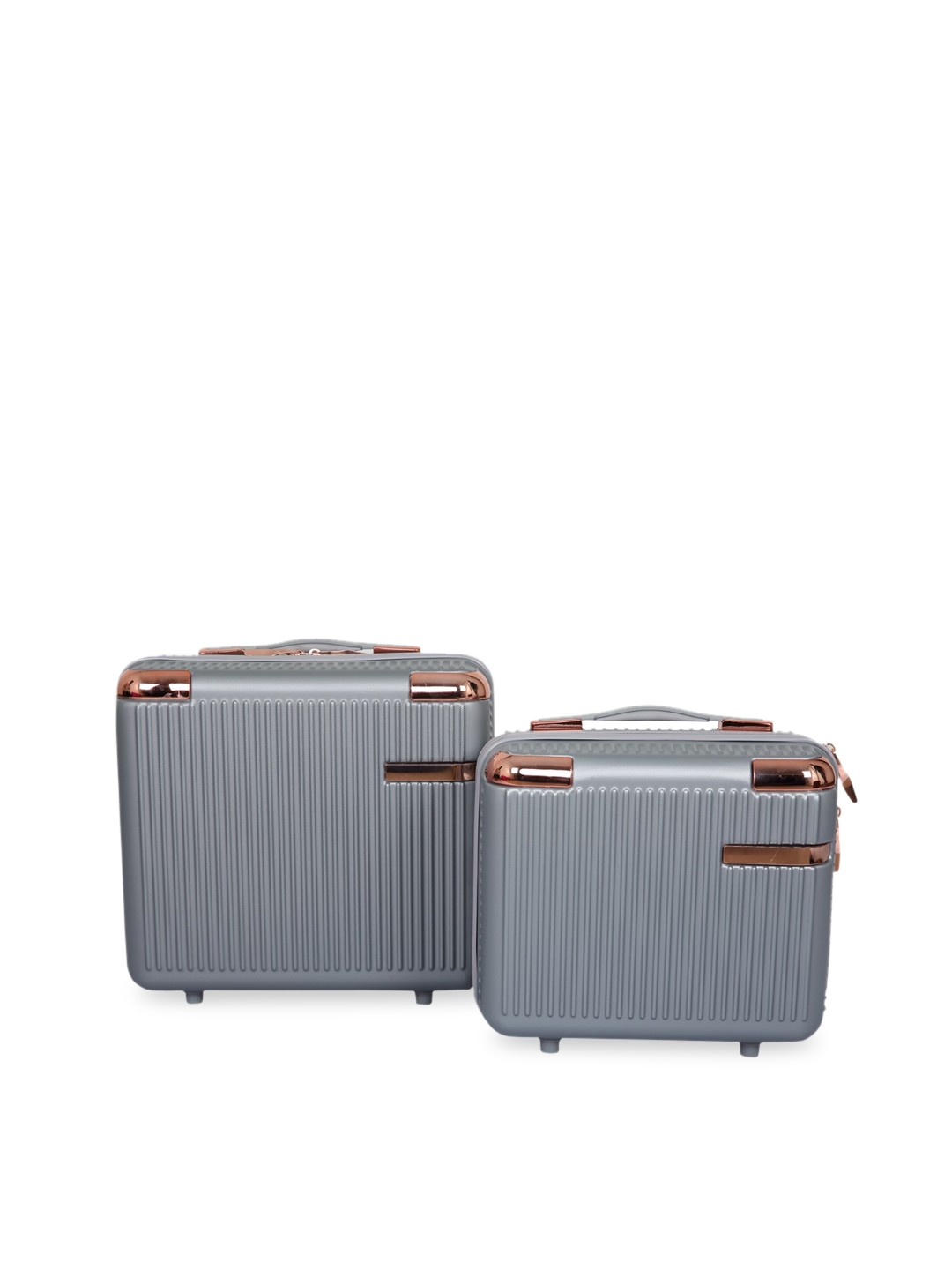 

Polo Class Set Of 2 Textured Hard-Sided Vanity Trolley Suitcase, Grey