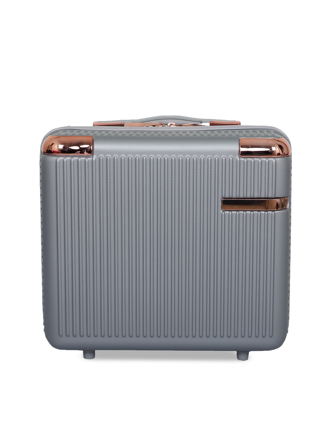 

Polo Class Textured Vanity Case Trolley Bag, Silver