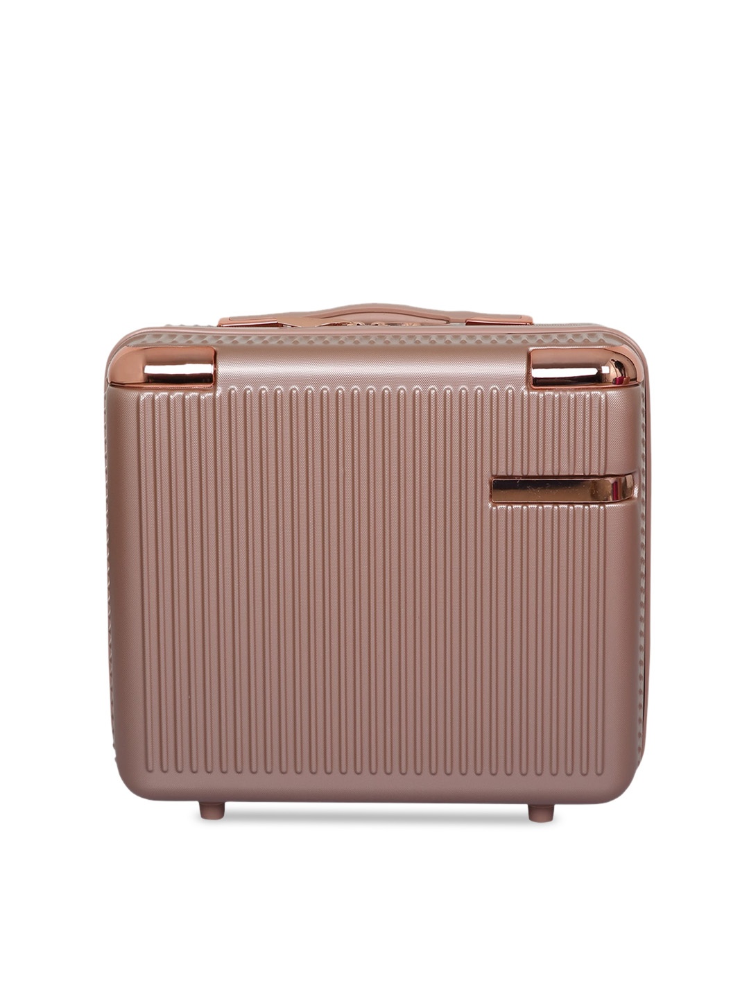 

Polo Class Set Of 2 Textured Vanity Case Trolley Bag, Rose gold