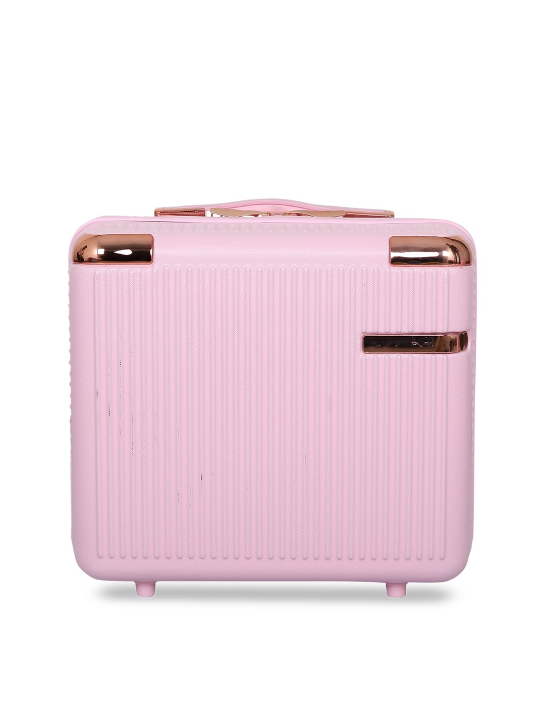 

Polo Class Textured Hard-Sided Water-Resistant Vanity Small Suitcase Bag, Pink