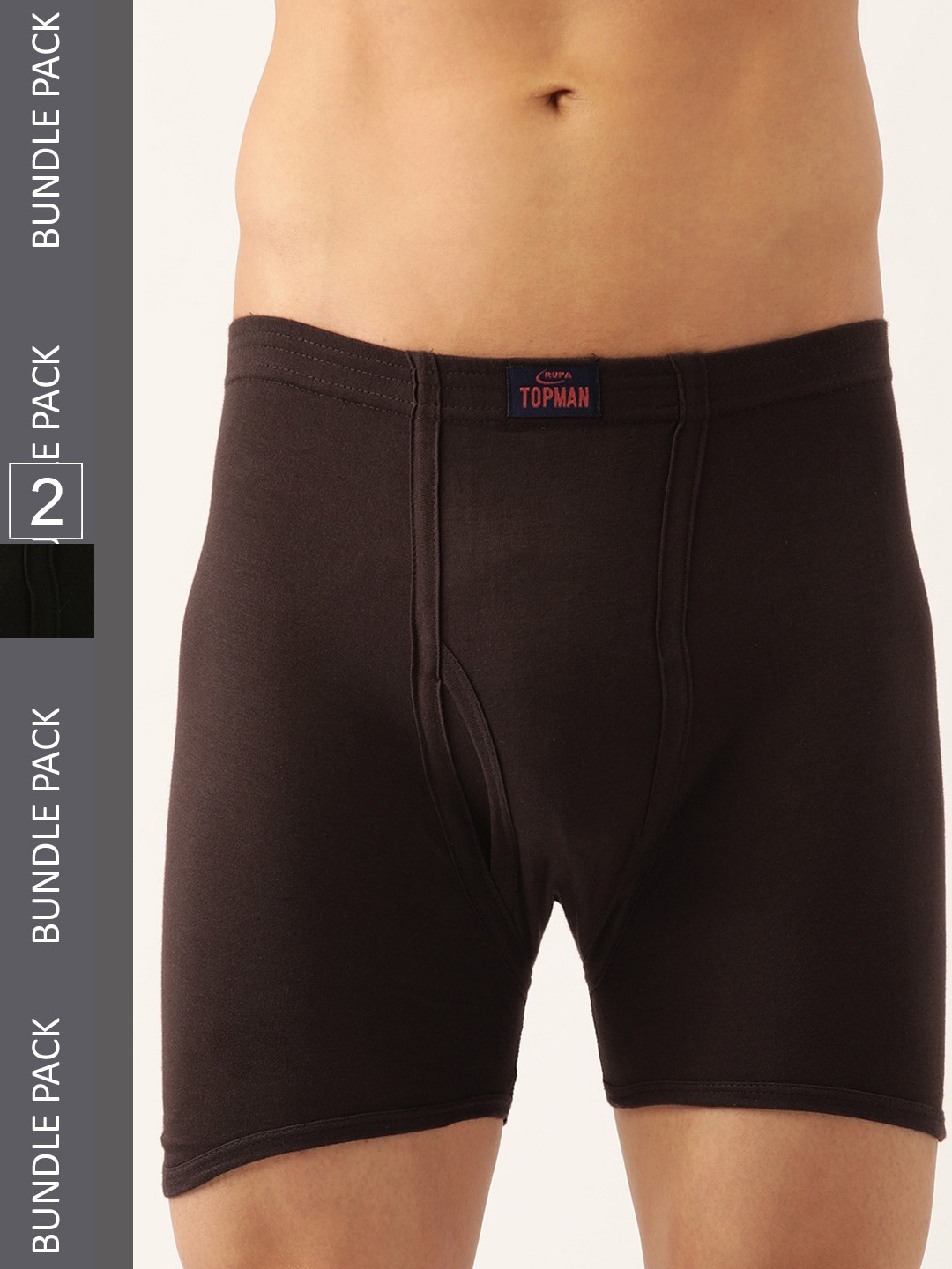 

Rupa TOPMAN Men Pack Of 2 Cotton Trunks TOPMAN PLAIN DRAWER (IE)-Olive &Coffee-95