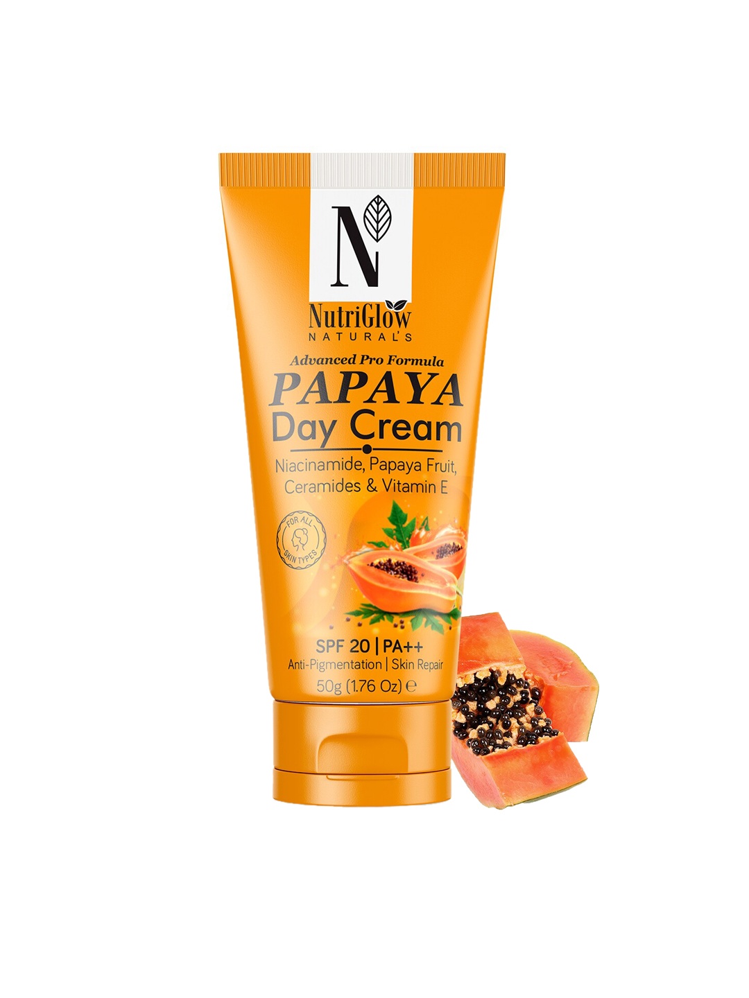 

NutriGlow Naturals Advanced Pro Formula Papaya Day Cream - 50gm, Yellow