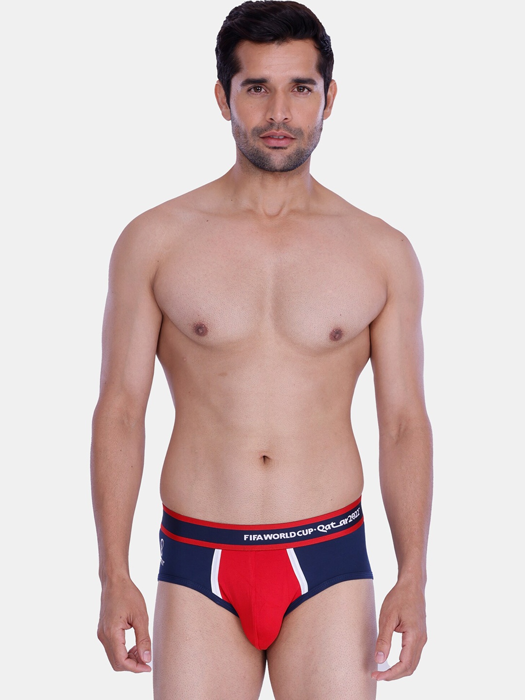 

FREECULTR Men Colourblocked Micro-Modal Basic Brief, Red