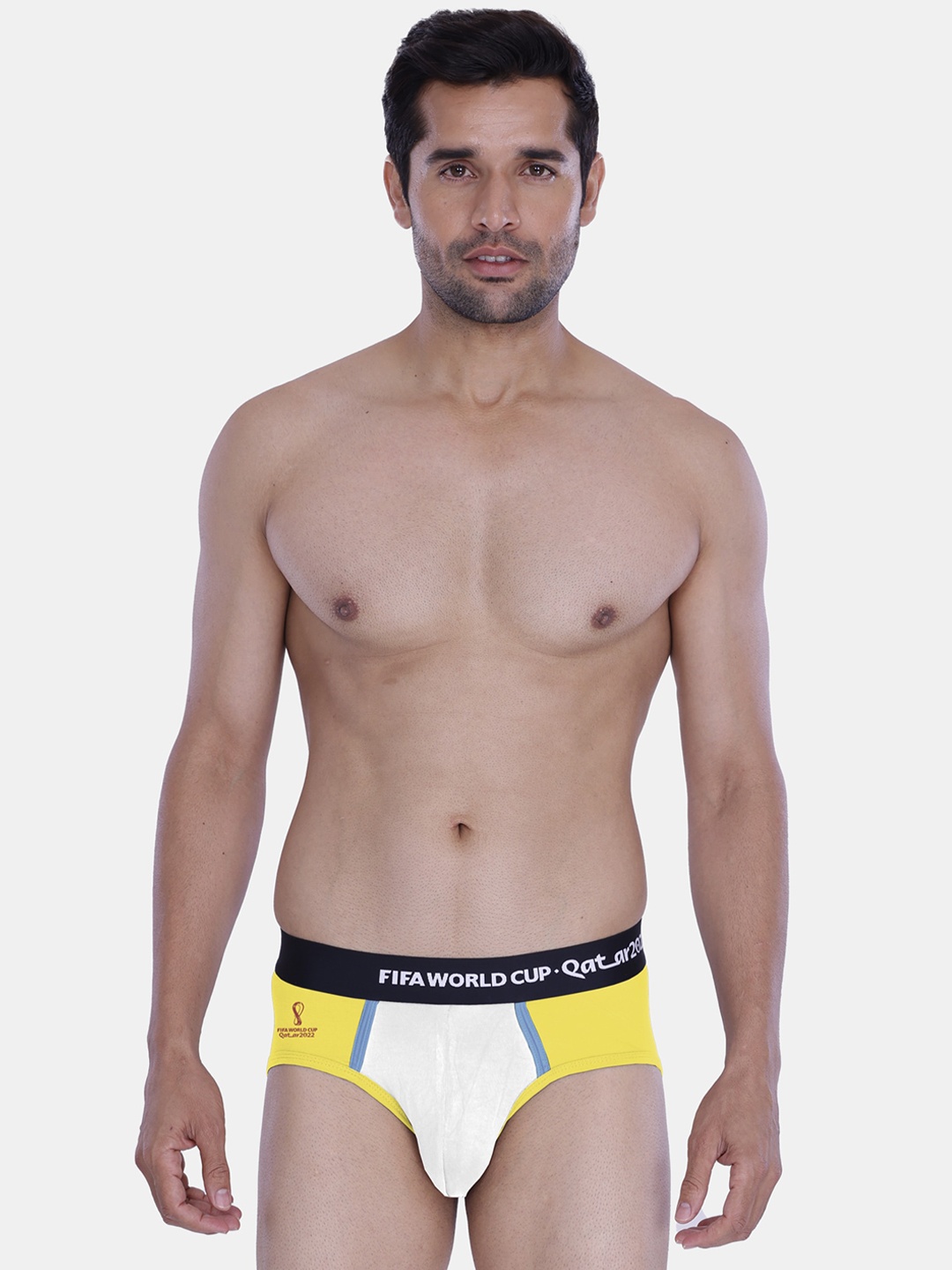 

FREECULTR FIFA World Cup Qatar 2022 Men Colourblocked Anti-Microbial Basic Brief FC-FF-BP-S1-SY, Yellow