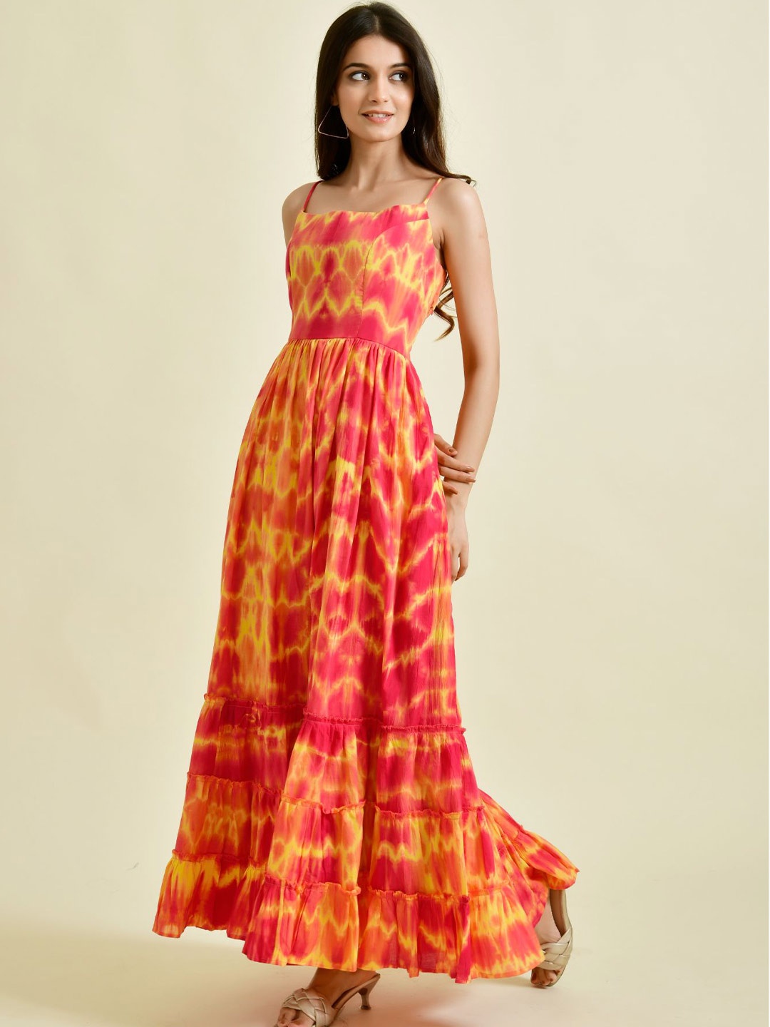 

Rangpur Dyed Maxi Cotton Dress, Yellow