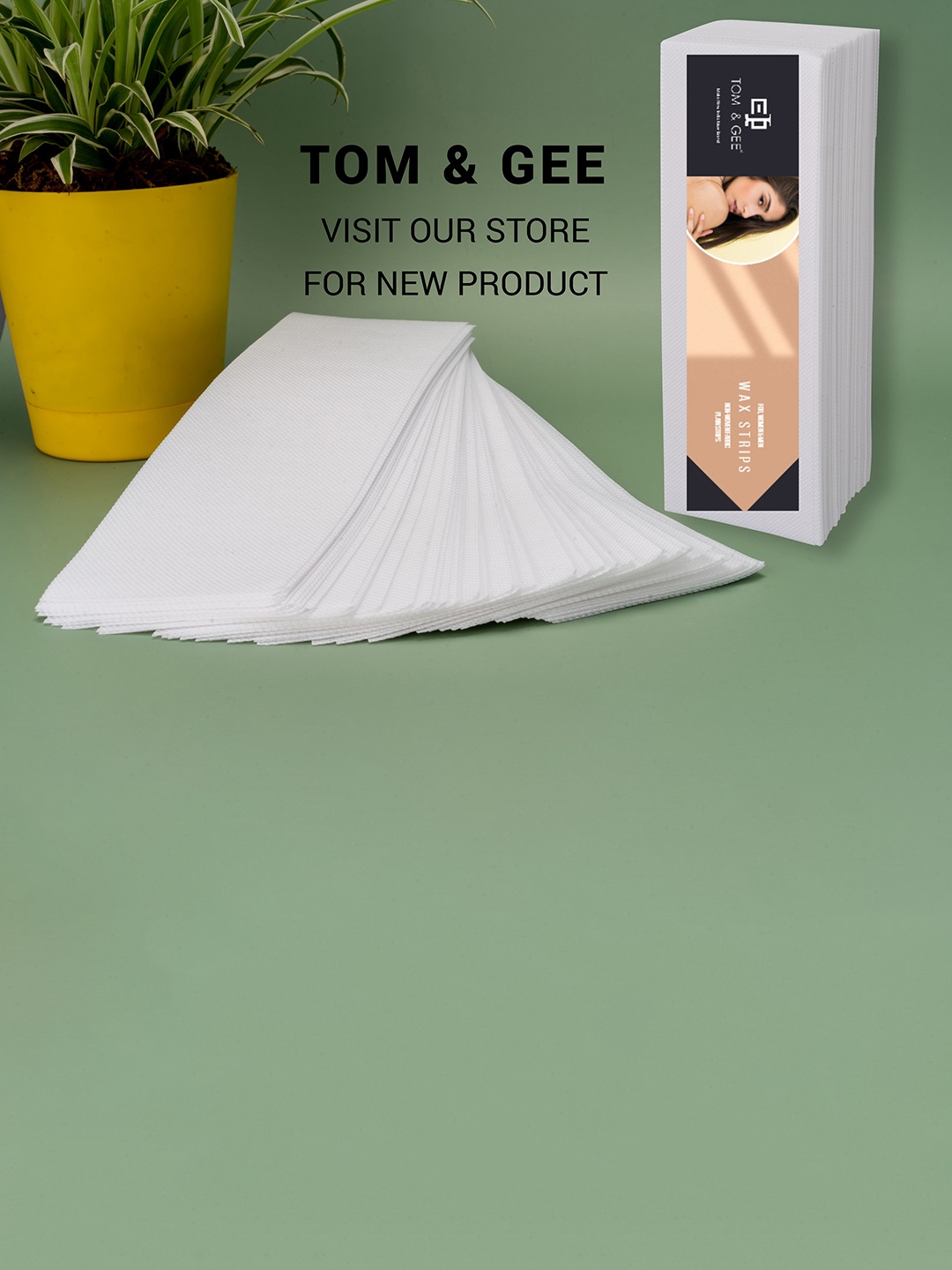 

TOM & GEE White Non Woven 90 GSM Plain Waxing Strips - 140 Pcs