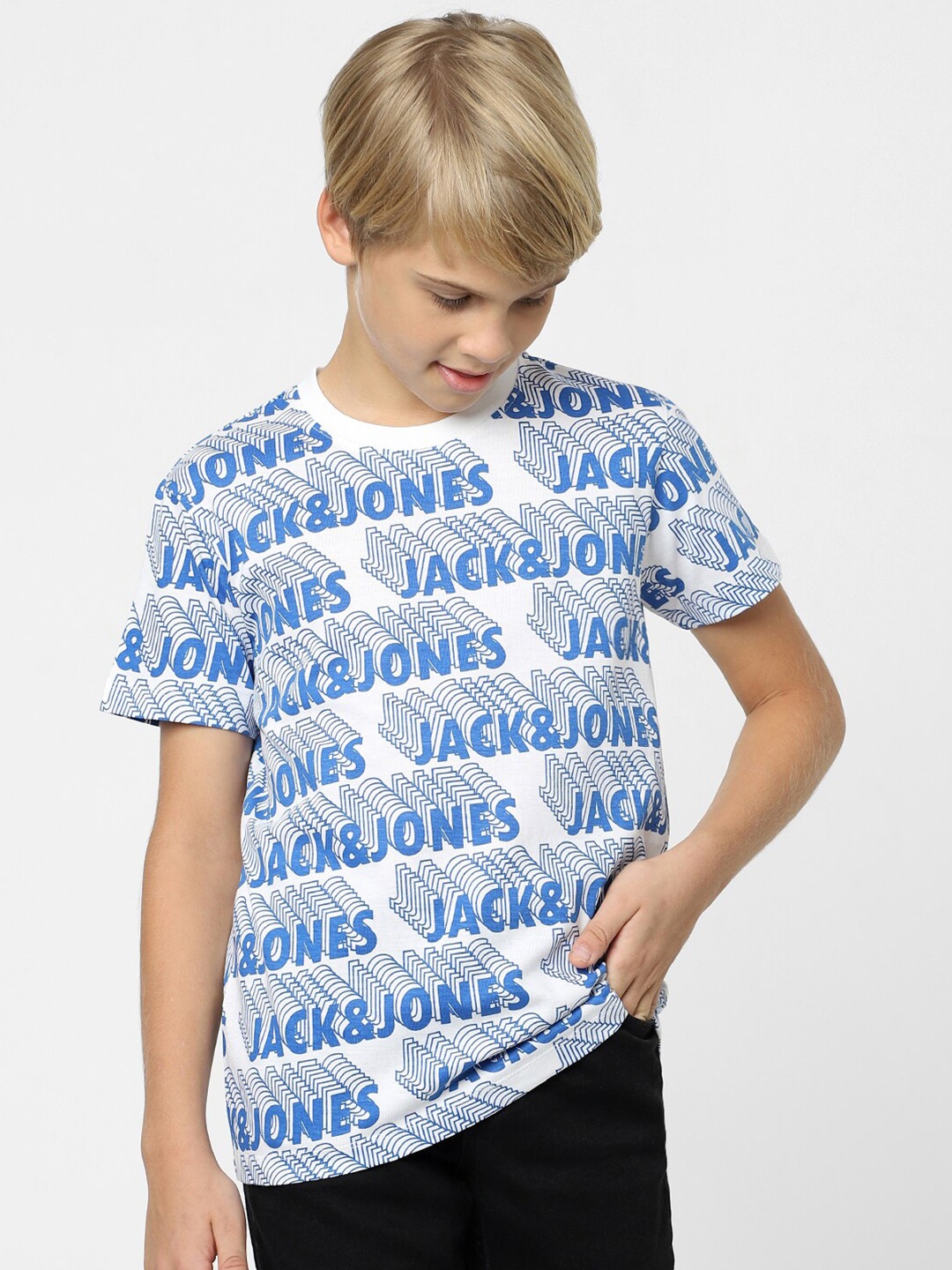 

Jack & Jones Junior Boys Typography Printed T-shirt, White