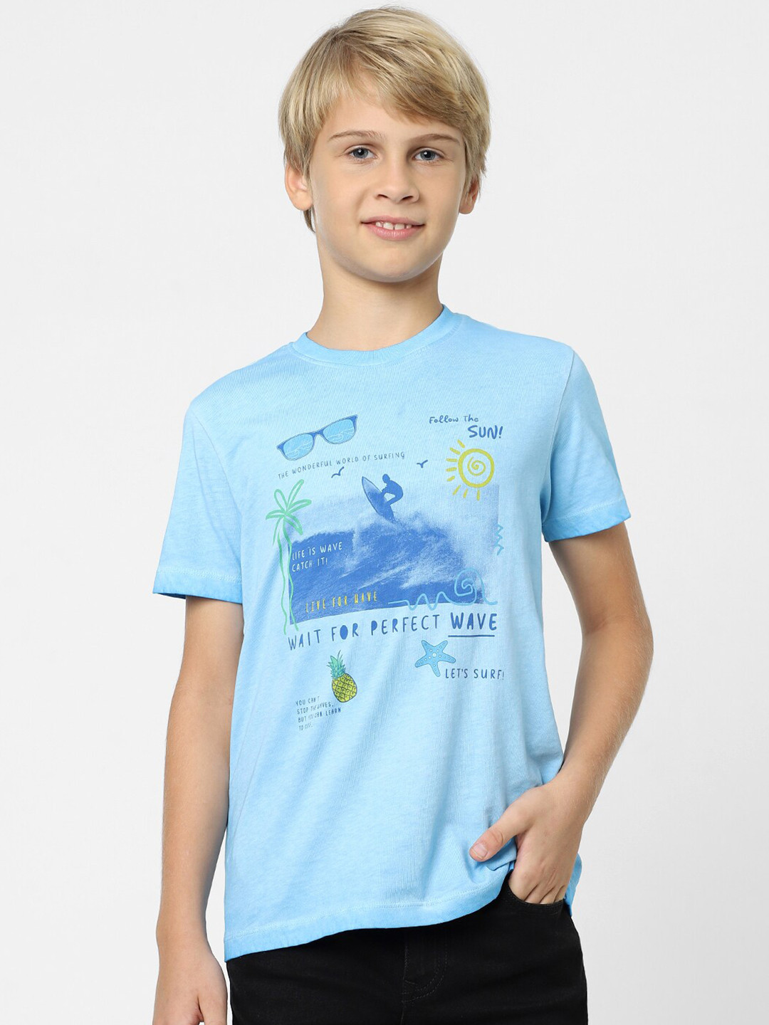 

Jack & Jones Junior Boys Printed T-shirt, Blue