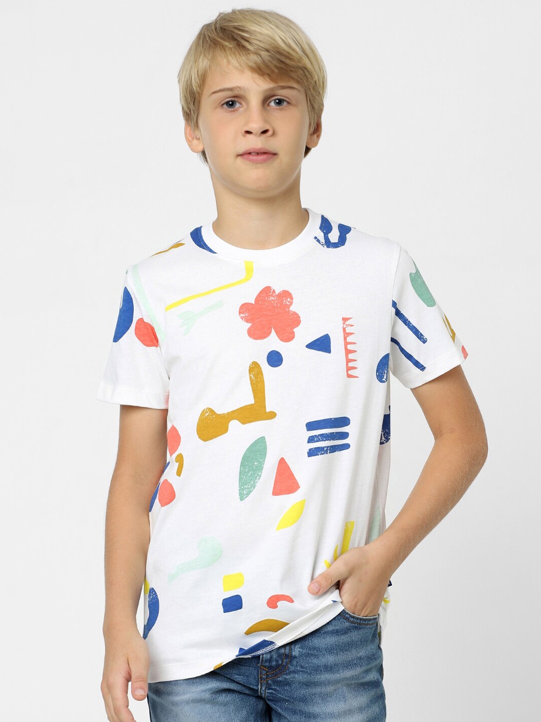 

Jack & Jones Junior Boys Printed T-shirt, White