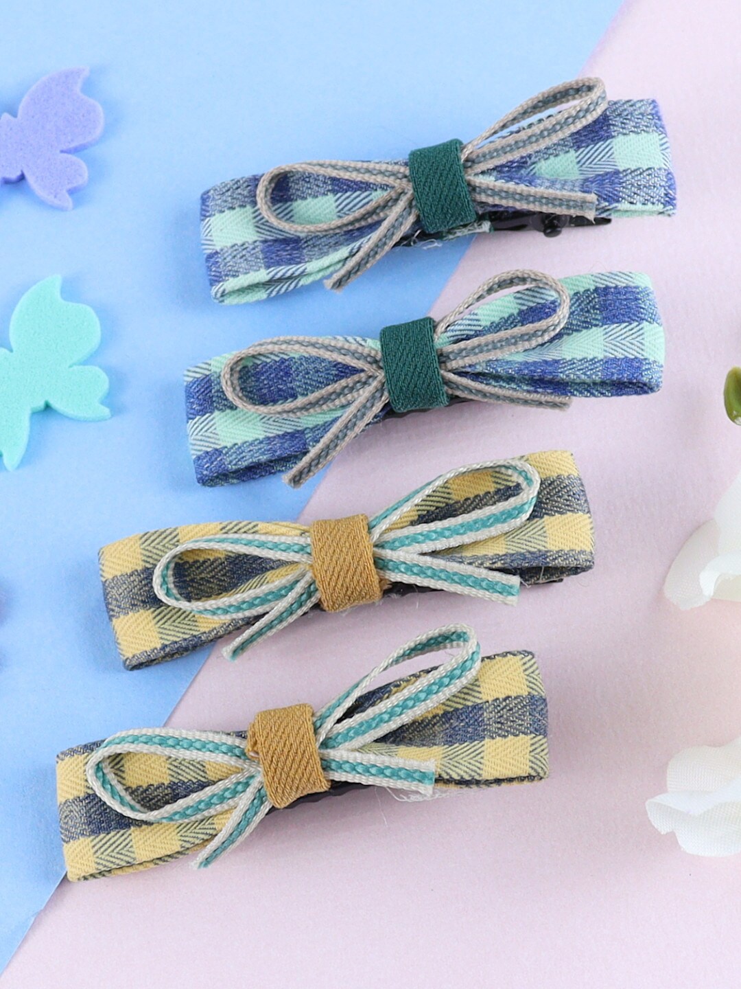 

Asthetika Kids Girls Set of 4 Alligator Hair Clip, Green
