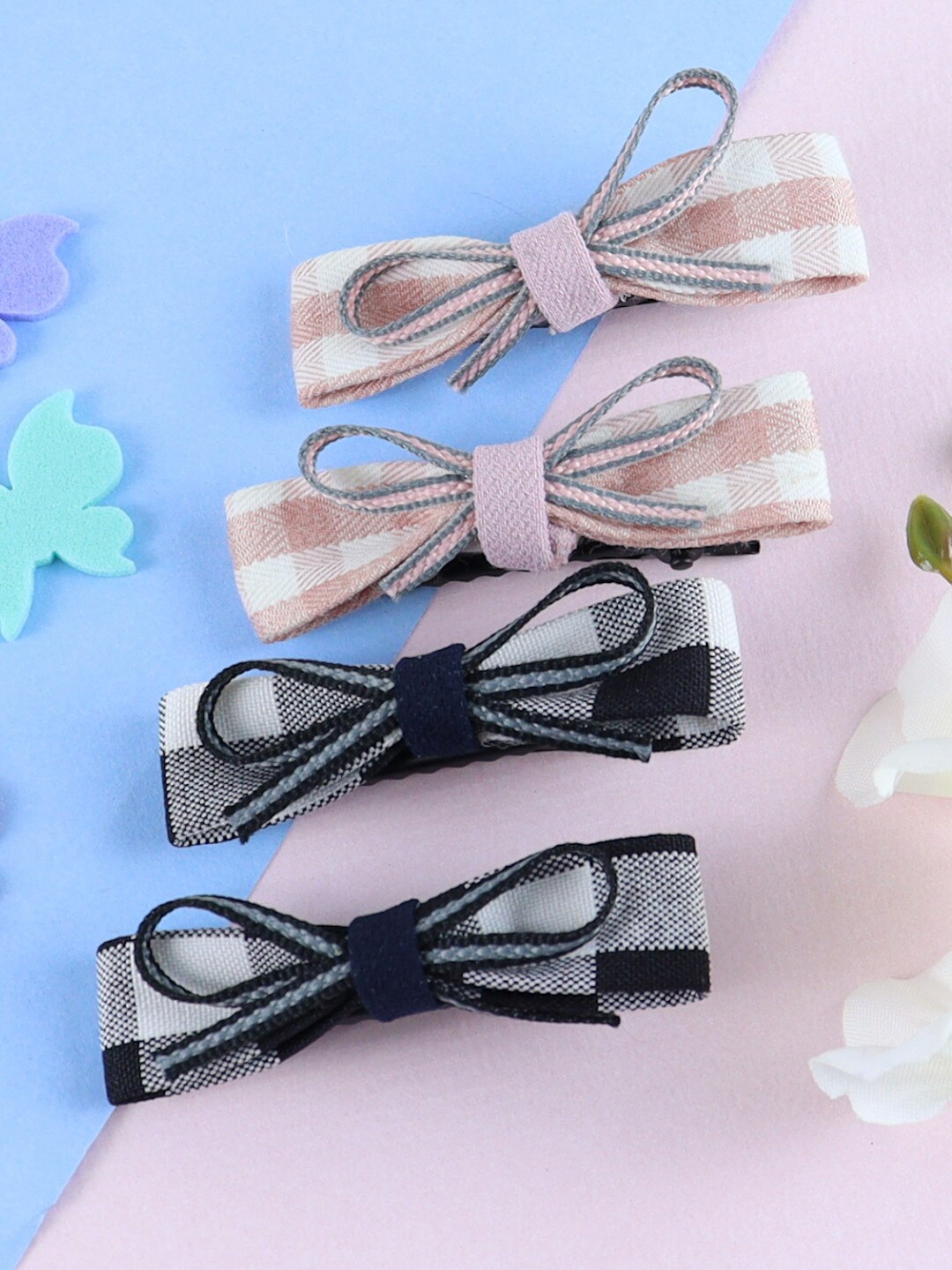 

Asthetika Kids Girls Set of 4 Alligator Hair Clip, Pink