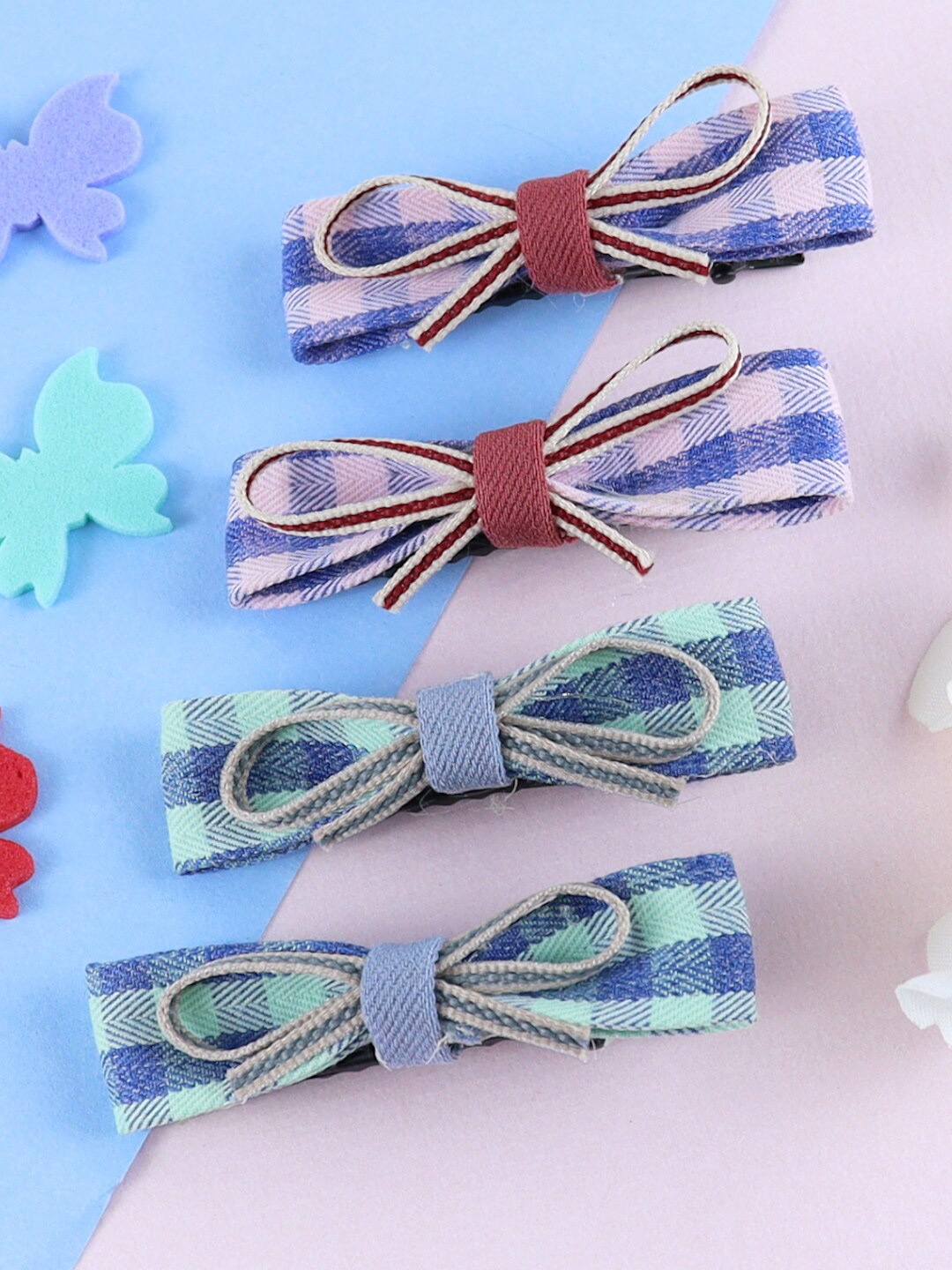 

Asthetika Kids Girls Set of 4 Alligator Hair Clips, Pink