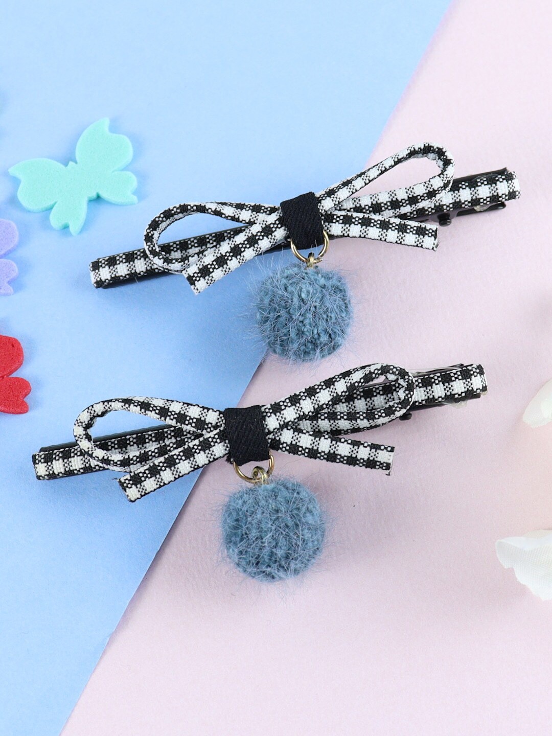 

Asthetika Kids Girls Set of 2 Alligator Hair Clips, Blue