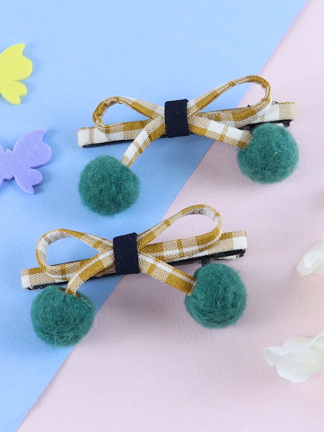 

Asthetika Kids Girls Set of 2 Alligator Hair Clip, Green