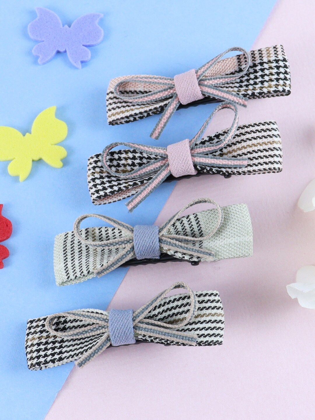 

Asthetika Kids Girls Set of 4 Alligator Hair Clip, Pink