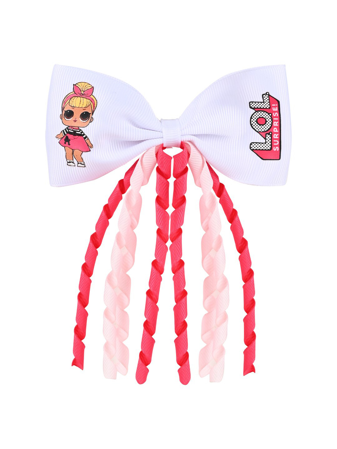 

Aye Candy Girls Twirly Doll Bow Alligator Hair Clip, White