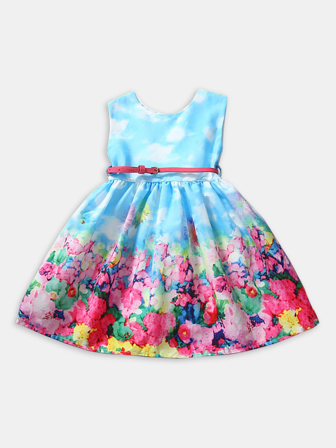 

Hopscotch Floral Printed Dress, Blue
