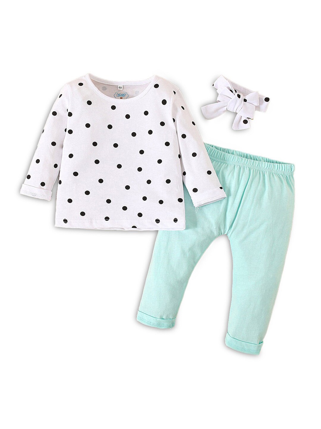

Hopscotch Girls Printed T-shirt with Trousers, White