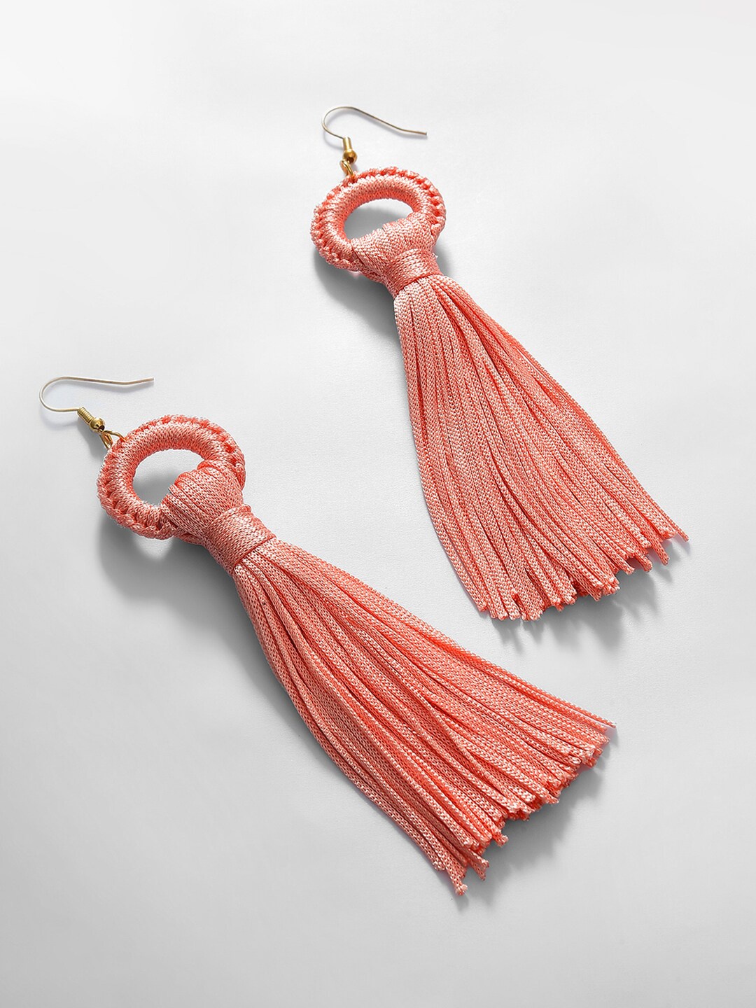 

SOHI Pink Contemporary Drop Earrings