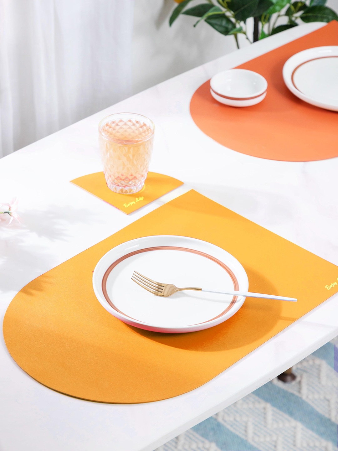 

Nestasia Yellow 12 Pcs Table Placemats And Coasters