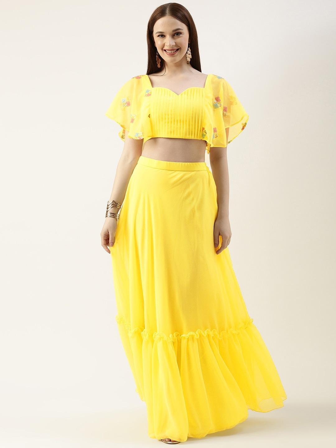 

Ethnovog Ready to Wear Lehenga Choli, Yellow