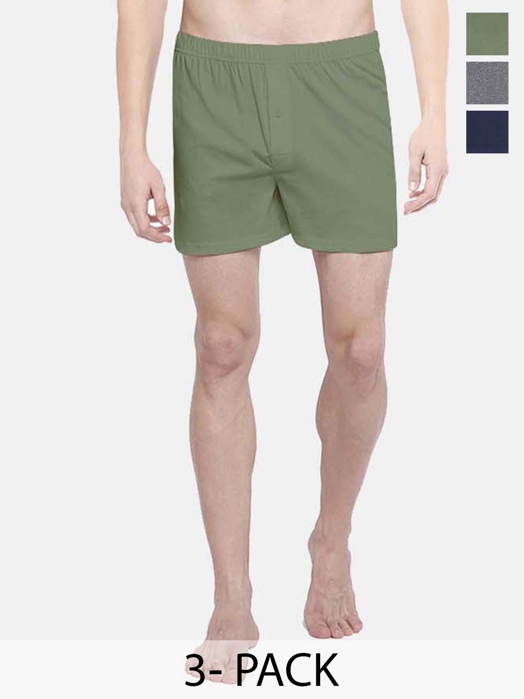 

Ramraj Men Pack Of 3 Assorted Cotton Boxers