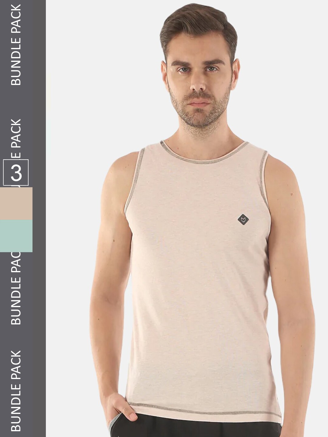 

Almo Wear Men Pack Of 3 Cotton Innerwear Vests, Blue