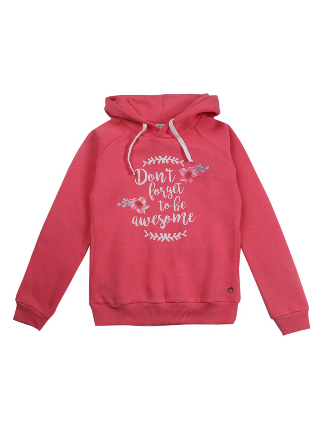 

Gini and Jony Girls Printed Cotton Hooded Sweatshirt, Pink