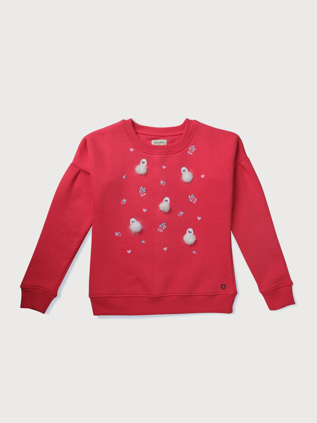 

Gini and Jony Girls Cotton Printed Sweatshirt, Pink