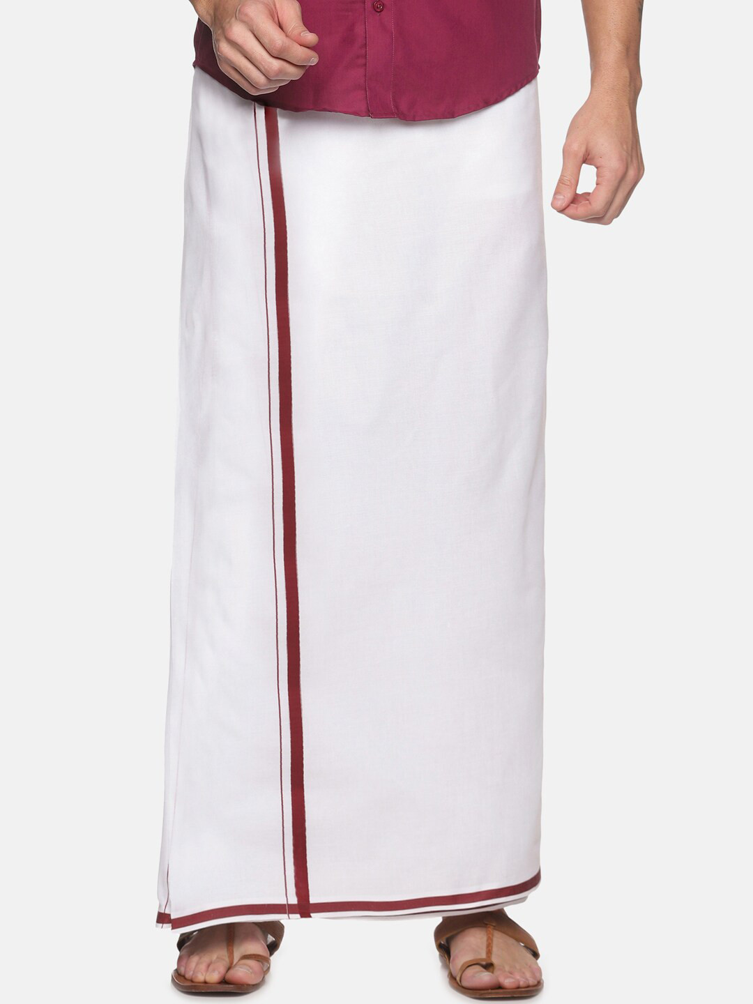 

Jansons Men Cotton Dhotis, White