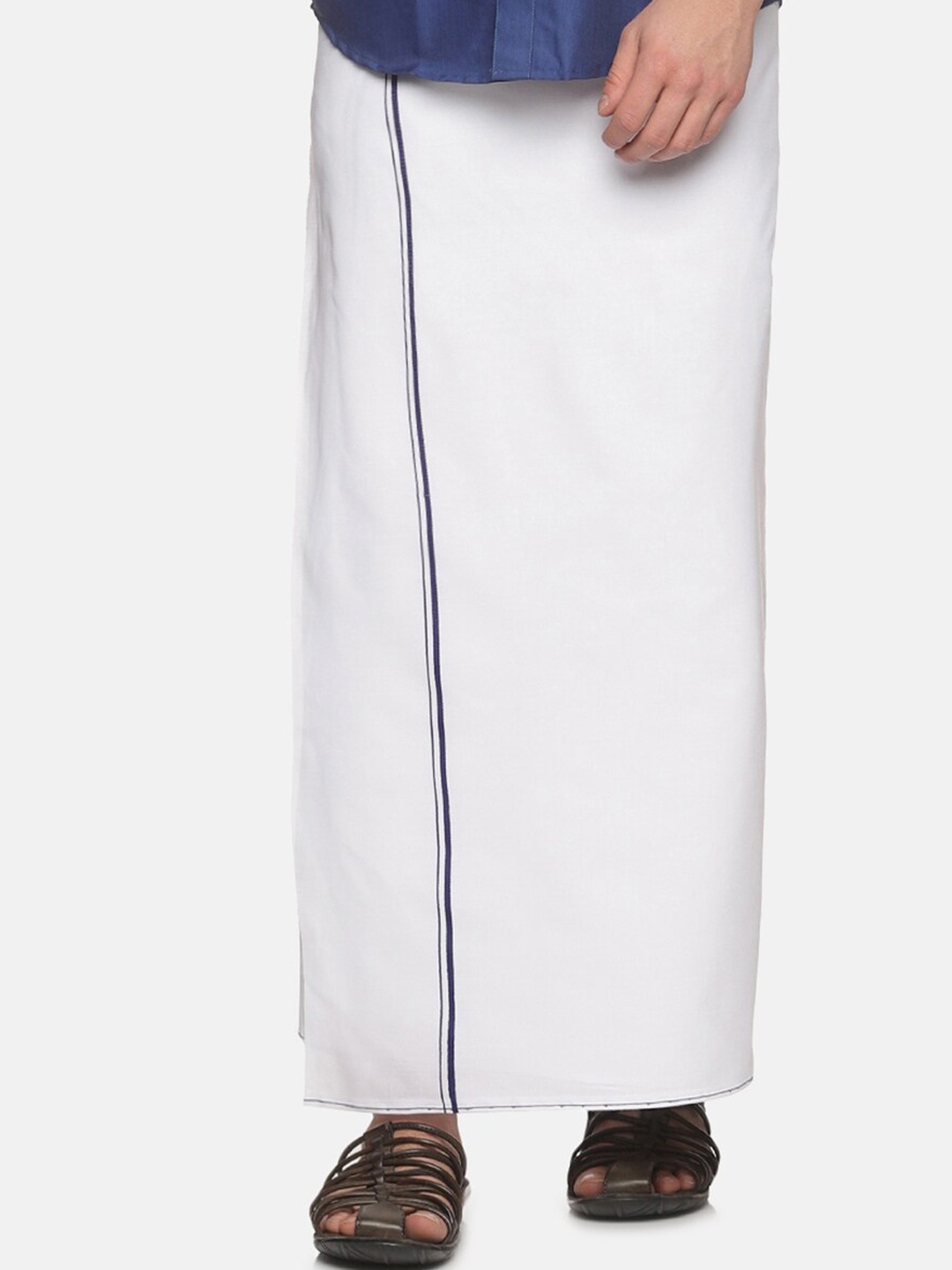 

Jansons Men Cotton Dhotis, White