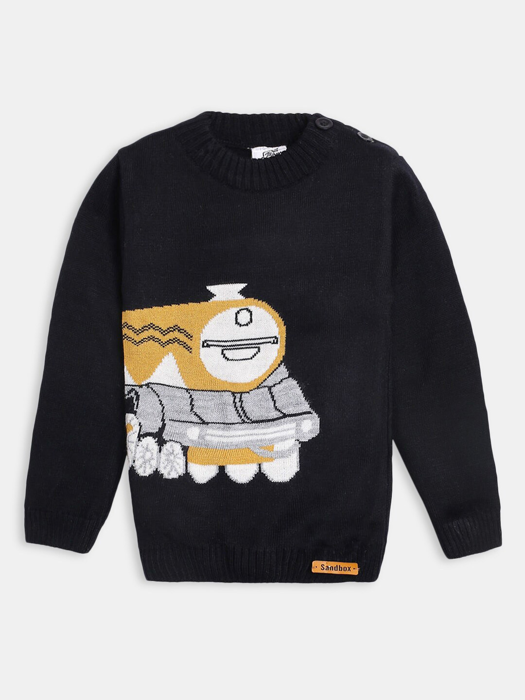 

Hopscotch Boys Cotton Pullover, Black