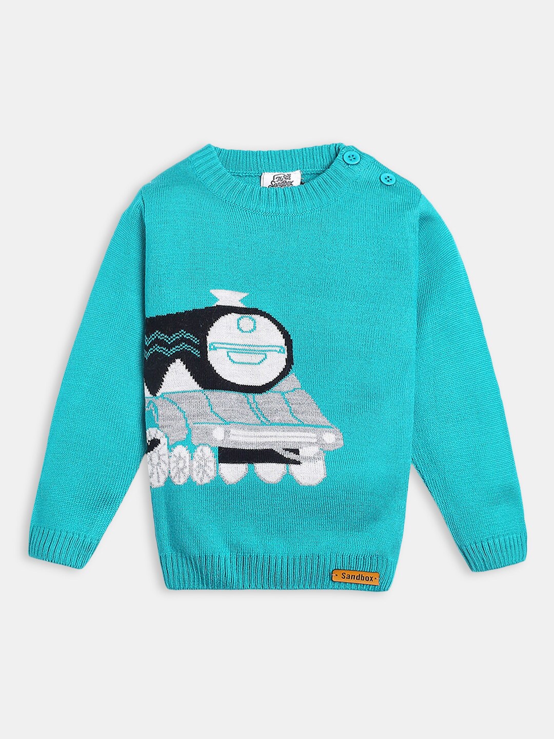 

Hopscotch Boys Printed Pullover, Blue