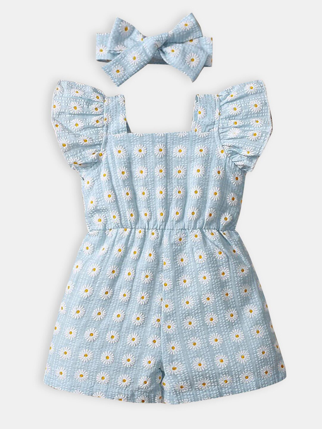 

Hopscotch Girls Printed Jumpsuit, Blue