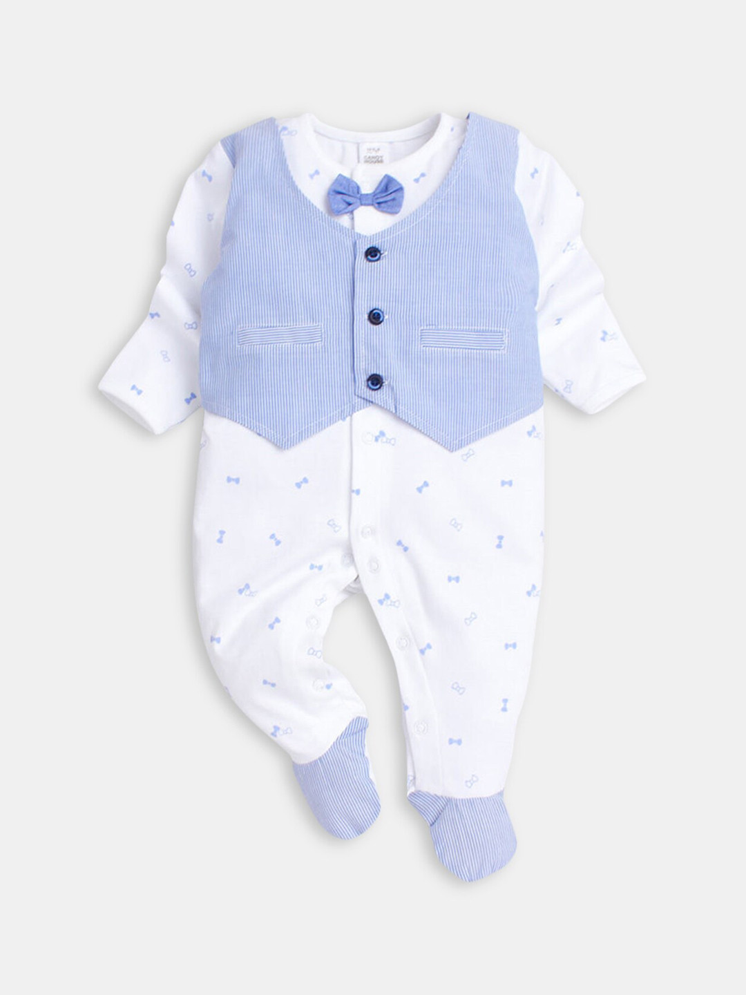 

Hopscotch Kids Printed Cotton Bodysuit, Blue