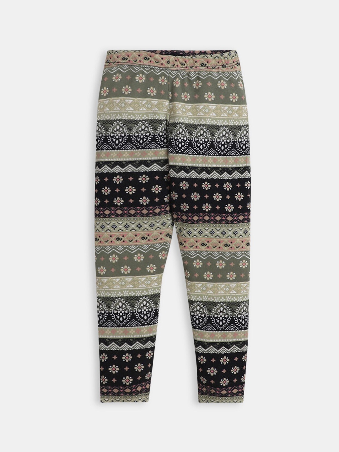 

Hopscotch Girls Printed Ankle-Length Leggings, Green
