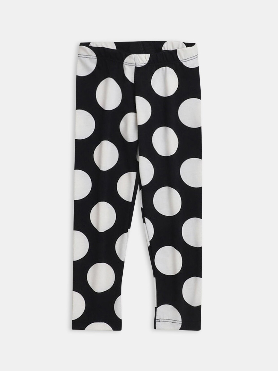 

Hopscotch Girls Printed Ankle Length Leggings, Black