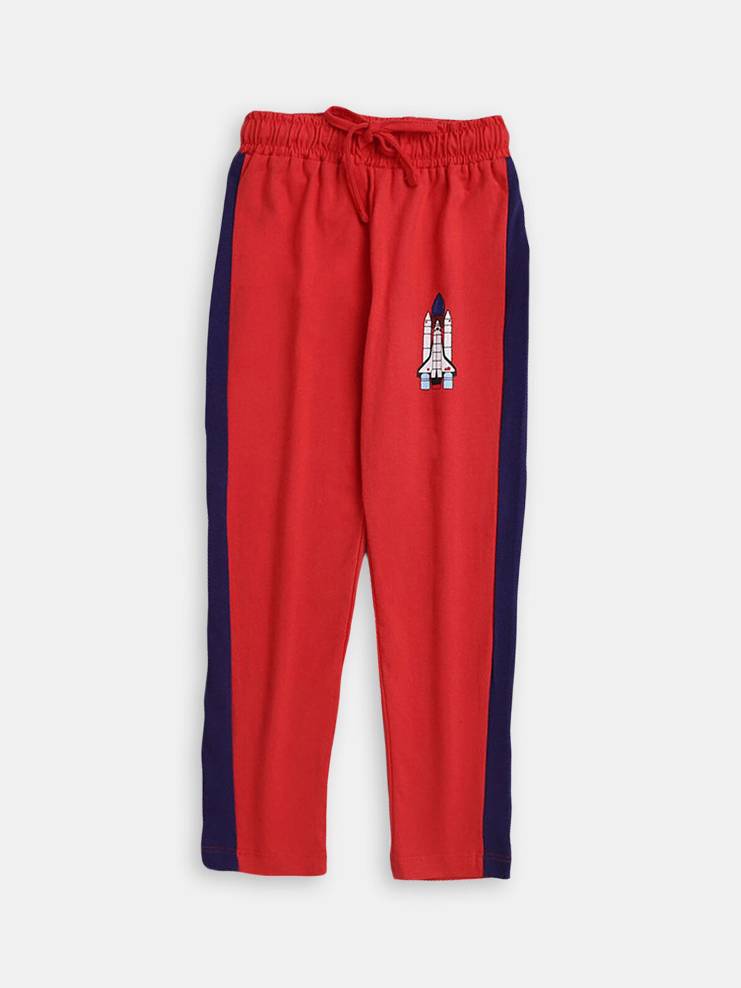 

Hopscotch Boys Color-Blocked Cotton Track Pant, Red