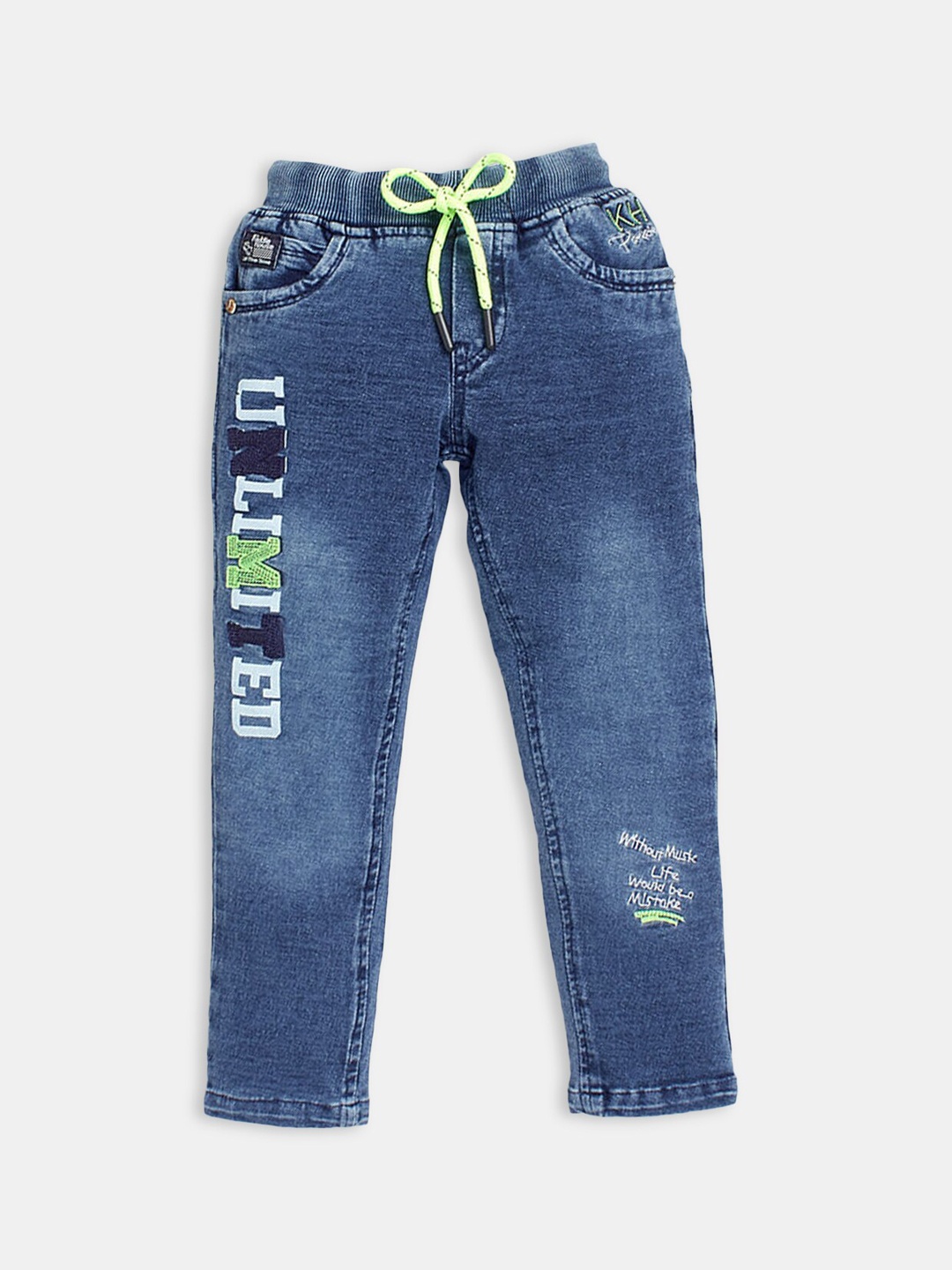 

Hopscotch Boys Comfort Fit Heavy Fade Casual Jeans, Blue